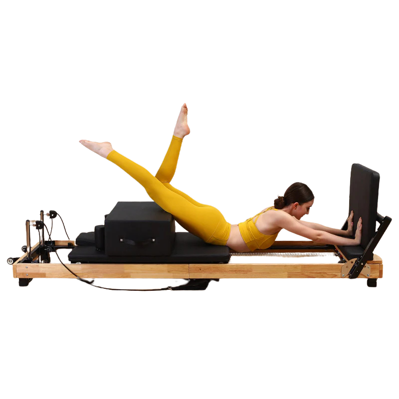 Ascendic foldbar reformer i egetræ – pilates reformer billede 2