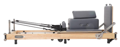 Foldbar Pilates reformer i egetræ